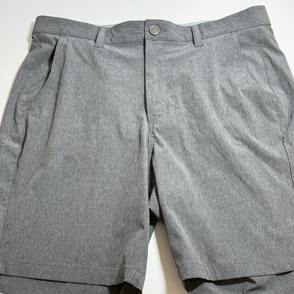 Free Fly Chino Flat Front Stretch Shorts Men's Size 34 Gray Pockets - Picture 3 of 5